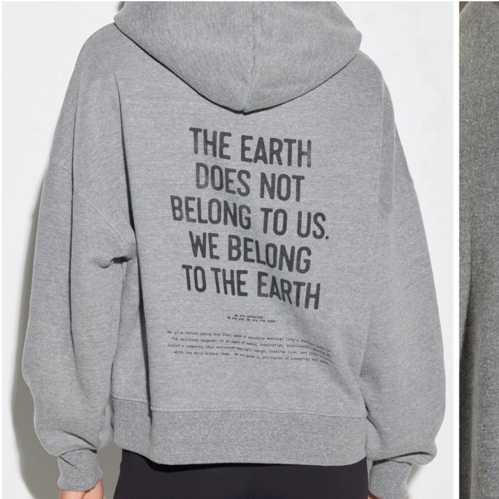 Spiritual Gangster Women’s Earth Belaire Gray Hoodie NWT M